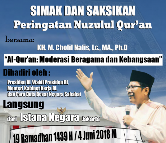 ISTANA NEGARA RI: Naskah Ceramah Nuzulul Qur’an 1439 H / 2018 M